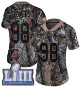 Wholesale Cheap Nike Patriots #98 Trey Flowers Camo Super Bowl LIII Bound Women's Stitched NFL Limited Rush Realtree Jersey