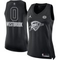 Wholesale Cheap Nike Oklahoma City Thunder #0 Russell Westbrook Black Women's NBA Jordan Swingman 2018 All-Star Game Jersey