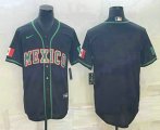 Wholesale Cheap Men's Mexico Baseball Blank 2023 Black World Baseball Classic Stitched Jerseys