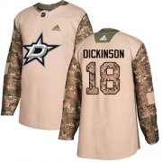 Cheap Adidas Stars #18 Jason Dickinson Camo Authentic 2017 Veterans Day Youth Stitched NHL Jersey