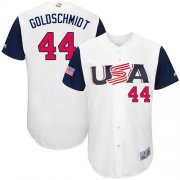 Wholesale Cheap Team USA #44 Paul Goldschmidt White 2017 World MLB Classic Authentic Stitched MLB Jersey
