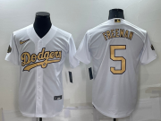 Wholesale Men's Los Angeles Dodgers #5 Freddie Freeman White 2022 All Star Stitched Cool Base Nike Jersey