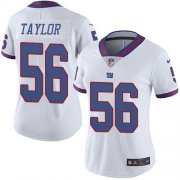 Wholesale Cheap Nike Giants #56 Lawrence Taylor White Women's Stitched NFL Limited Rush Jersey