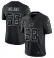 Wholesale Cheap Men's Buffalo Bills #58 Matt Milano Black Reflective Limited Stitched Football Jersey
