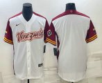 Wholesale Cheap Men's Venezuela Baseball Blank 2023 White World Classic Stitched Jerseys