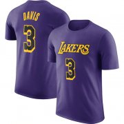 Wholesale Cheap Men's Los Angeles Lakers #3 Anthony Davis Purple 2022-23 Statement Edition Long Sleeve T-Shirt