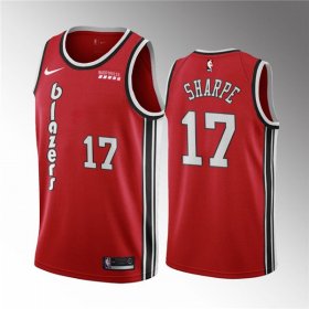 Wholesale Cheap Men\'s Portland Trail Blazers #17 Shaedon Sharpe Red Classic Edition Stitched Basketball Jersey