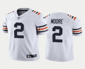 Wholesale Cheap Men\'s Chicago Bears #2 DJ Moore White Limited Stitched Football Jersey