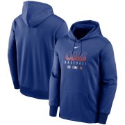 Wholesale Cheap Men's Chicago Cubs Nike Royal Authentic Collection Therma Performance Pullover Hoodie