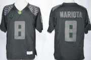 Wholesale Cheap Oregon Ducks #8 Marcus Mariota 2103 Lights Black Out Limited Jersey
