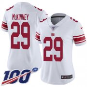 Wholesale Cheap Nike Giants #29 Xavier McKinney White Women's Stitched NFL 100th Season Vapor Untouchable Limited Jersey