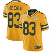 Wholesale Cheap Nike Packers #83 Marquez Valdes-Scantling Yellow Men's 100th Season Stitched NFL Limited Rush Jersey