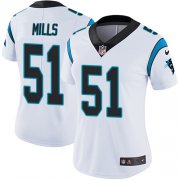 Wholesale Cheap Nike Panthers #51 Sam Mills White Women's Stitched NFL Vapor Untouchable Limited Jersey