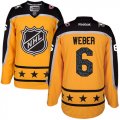 Wholesale Cheap Canadiens #6 Shea Weber Yellow 2017 All-Star Atlantic Division Stitched Youth NHL Jersey