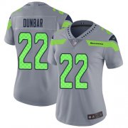 Wholesale Cheap Nike Seahawks #22 Quinton Dunbar Gray Women's Stitched NFL Limited Inverted Legend Jersey