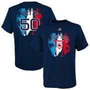 Wholesale Cheap Boston Red Sox #50 Mookie Betts Majestic Youth 2019 Spring Training Name & Number V-Neck T-Shirt Navy