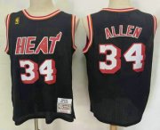 Wholesale Cheap Men's Miami Heat #34 Ray Allen Black 2012-13 Hardwood Classics Soul Swingman Throwback Jersey