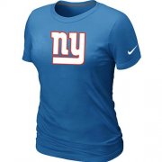 Wholesale Cheap Women's Nike New York Giants Logo NFL T-Shirt Light Blue