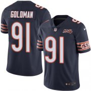 Wholesale Cheap Nike Bears #91 Eddie Goldman Navy Blue Team Color Men's 100th Season Stitched NFL Vapor Untouchable Limited Jersey