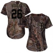 Wholesale Cheap Red Sox #26 Wade Boggs Camo Realtree Collection Cool Base Women's Stitched MLB Jersey