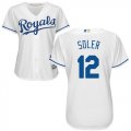 Wholesale Cheap Royals #12 Jorge Soler White Home Women's Stitched MLB Jersey