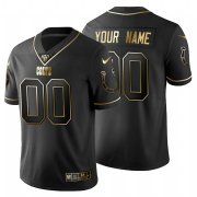 Wholesale Cheap Indianapolis Colts Custom Men's Nike Black Golden Limited NFL 100 Jersey