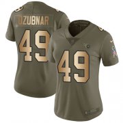 Wholesale Cheap Nike Titans #49 Nick Dzubnar Olive/Gold Women's Stitched NFL Limited 2017 Salute To Service Jersey