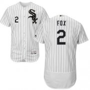 Wholesale Cheap White Sox #2 Nellie Fox White(Black Strip) Flexbase Authentic Collection Stitched MLB Jersey