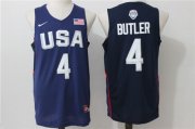 Wholesale Cheap 2016 Olympics Team USA Men's #4 Jimmy Butler Navy Blue Stitched NBA Nike Swingman Jersey