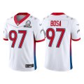 Wholesale Cheap Men's Los Angeles Chargers #97 Joey Bosa 2022 White AFC Pro Bowl Stitched Jersey