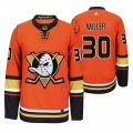 Wholesale Cheap Anaheim Ducks #30 Ryan Miller Men's 2019-20 Third Orange Alternate Stitched NHL Jersey