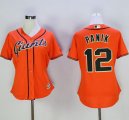 Wholesale Cheap Giants #12 Joe Panik Orange Women's Alternate Stitched MLB Jersey