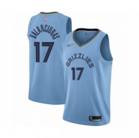 Wholesale Cheap Men\'s Memphis Grizzlies #17 Jonas Valanciunas Authentic Blue Finished Basketball Jersey Statement Edition