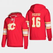 Wholesale Cheap Calgary Flames #16 Anthony Peluso Red adidas Lace-Up Pullover Hoodie