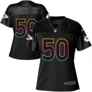 Wholesale Cheap Nike Chiefs #50 Willie Gay Jr. Black Women's NFL Fashion Game Jersey