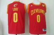 Wholesale Cheap Men's Cleveland Cavaliers #0 Kevin Love 2017 The NBA Finals Patch Red Swingman Jersey