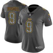 Wholesale Cheap Nike Steelers #9 Chris Boswell Gray Static Women's Stitched NFL Vapor Untouchable Limited Jersey