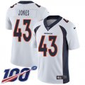 Wholesale Cheap Nike Broncos #43 Joe Jones White Youth Stitched NFL 100th Season Vapor Untouchable Limited Jersey