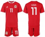 Wholesale Cheap Wales #11 Giggs Red Home Soccer Club Jersey