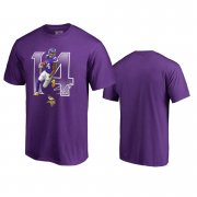 Wholesale Cheap Minnesota Vikings #14 Stefon Diggs Purple Men's Player Graphic Powerhouse T-Shirt