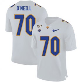 Wholesale Cheap Pittsburgh Panthers 70 Brian O\'Neill White 150th Anniversary Patch Nike College Football Jersey