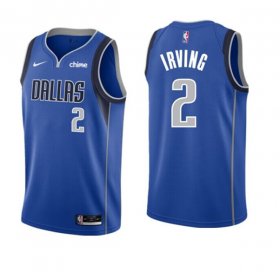 Wholesale Cheap Men\'s Dallas Mavericks #2 Kyrie Irving Blue Icon Edition Stitched Basketball Jersey