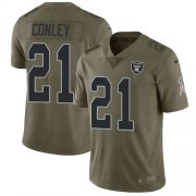 Wholesale Cheap Nike Raiders #21 Gareon Conley Olive Men's Stitched NFL Limited 2017 Salute To Service Jersey