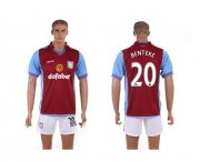 Wholesale Cheap Aston Villa #20 Benteke Red Home Soccer Club Jersey