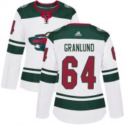 Wholesale Cheap Adidas Wild #64 Mikael Granlund White Road Authentic Women's Stitched NHL Jersey