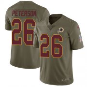 Wholesale Cheap Nike Redskins #26 Adrian Peterson Olive Men's Stitched NFL Limited 2017 Salute To Service Jersey