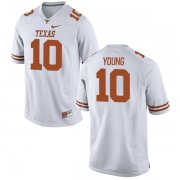 Wholesale Cheap Men's Texas Longhorns 10 Vince Young White Nike College Jersey