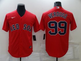 Wholesale Cheap Men\'s Boston Red Sox #99 Alex Verdugo Red New Cool Base Stitched Nike Jersey