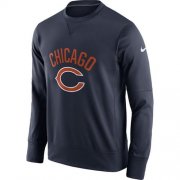 Wholesale Cheap Men's Chicago Bears Nike Navy Sideline Circuit Performance Sweatshirt