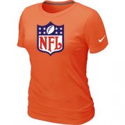 Wholesale Cheap Women's Nike NFL Logo NFL T-Shirt Light Orange
